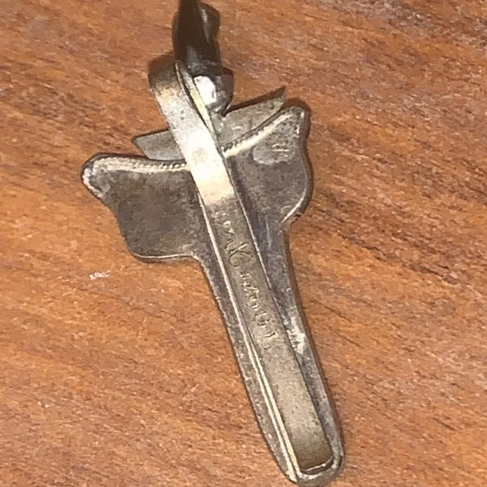 VtG Mini Malaysian Engraved Sterling Silver Kris Sword Tie Tack & Cuff links